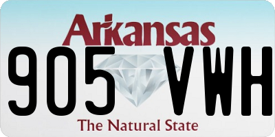 AR license plate 905VWH