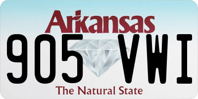AR license plate 905VWI