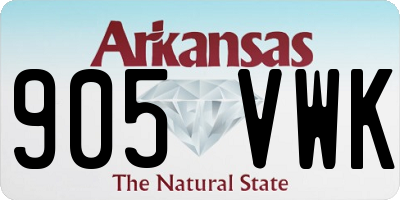 AR license plate 905VWK