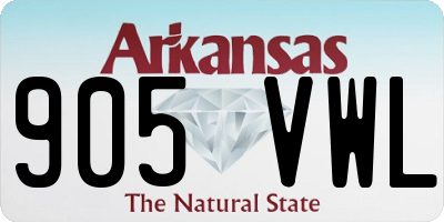 AR license plate 905VWL