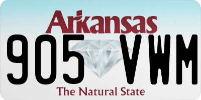 AR license plate 905VWM