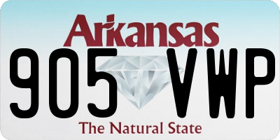 AR license plate 905VWP