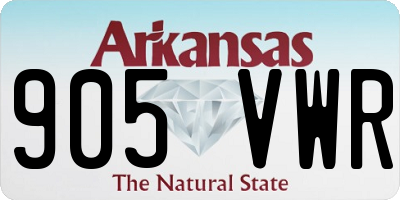 AR license plate 905VWR