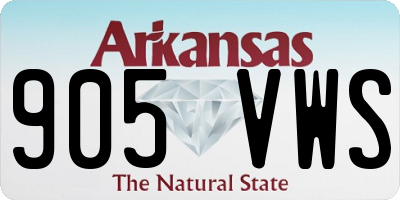 AR license plate 905VWS