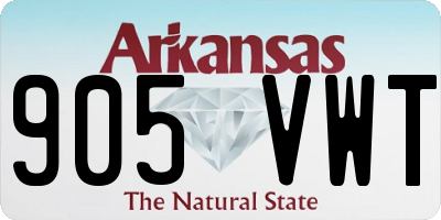 AR license plate 905VWT