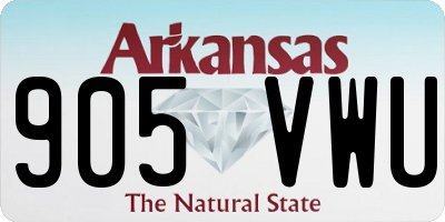 AR license plate 905VWU