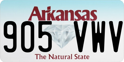 AR license plate 905VWV