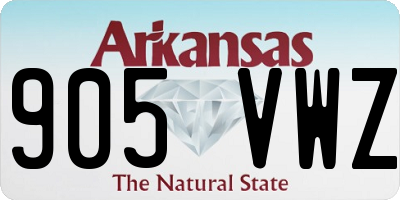 AR license plate 905VWZ