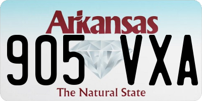 AR license plate 905VXA