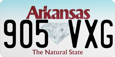 AR license plate 905VXG