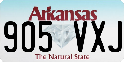 AR license plate 905VXJ