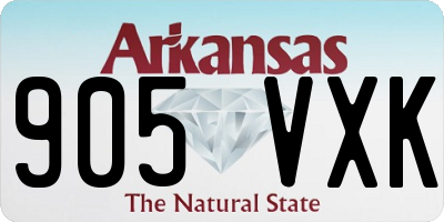 AR license plate 905VXK