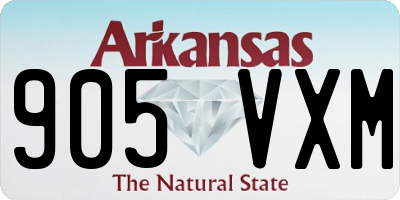 AR license plate 905VXM