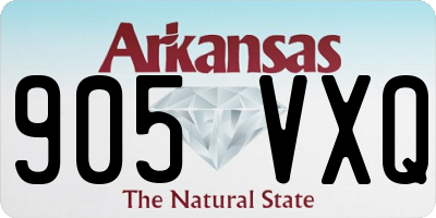 AR license plate 905VXQ