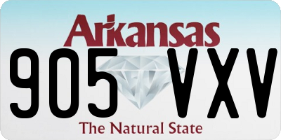 AR license plate 905VXV