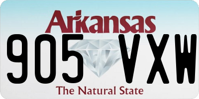 AR license plate 905VXW