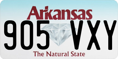 AR license plate 905VXY