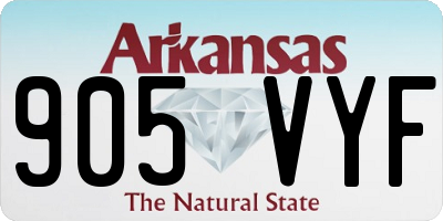 AR license plate 905VYF