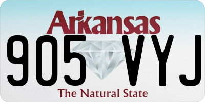 AR license plate 905VYJ