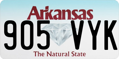 AR license plate 905VYK