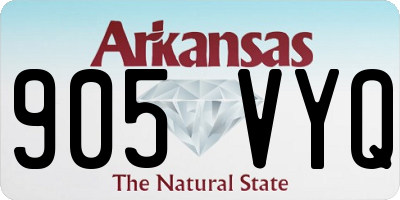 AR license plate 905VYQ