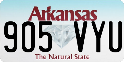 AR license plate 905VYU