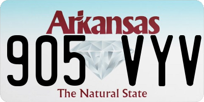 AR license plate 905VYV