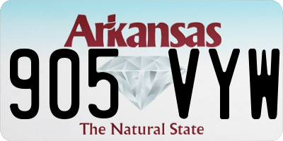 AR license plate 905VYW