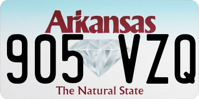 AR license plate 905VZQ