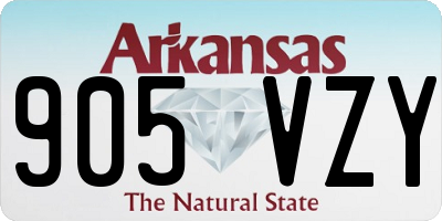 AR license plate 905VZY