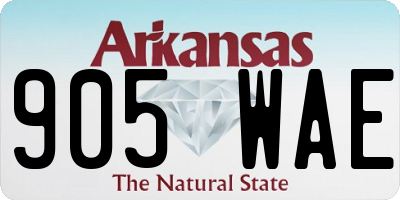 AR license plate 905WAE