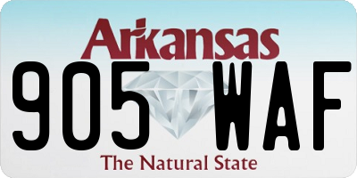 AR license plate 905WAF