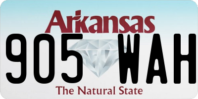 AR license plate 905WAH
