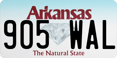 AR license plate 905WAL