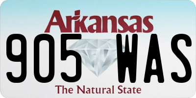 AR license plate 905WAS