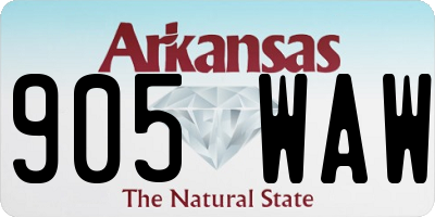 AR license plate 905WAW