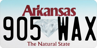 AR license plate 905WAX