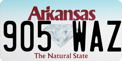 AR license plate 905WAZ
