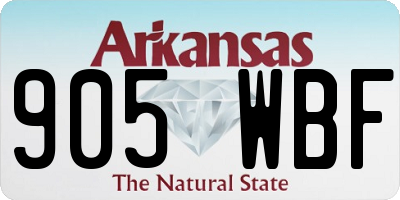 AR license plate 905WBF