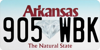 AR license plate 905WBK