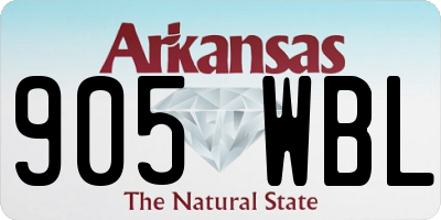 AR license plate 905WBL