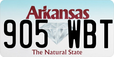 AR license plate 905WBT