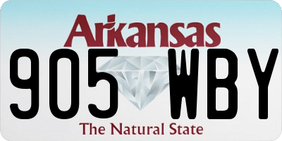 AR license plate 905WBY