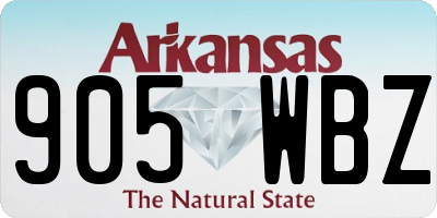 AR license plate 905WBZ