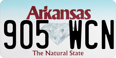 AR license plate 905WCN