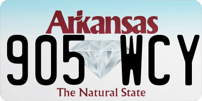 AR license plate 905WCY