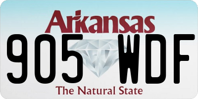 AR license plate 905WDF