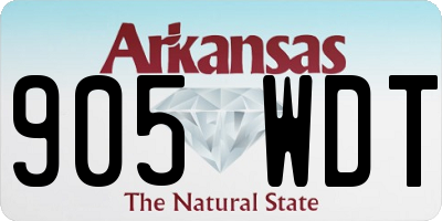AR license plate 905WDT