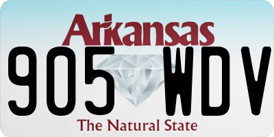 AR license plate 905WDV