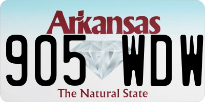 AR license plate 905WDW